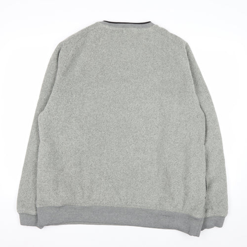 Maine New England Men's Grey V-Neck Fleece Sweatshirt XL