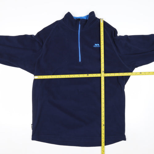 Trespass Men's Blue XL Fleece Pullover 1/4 Zip Sweatshirt