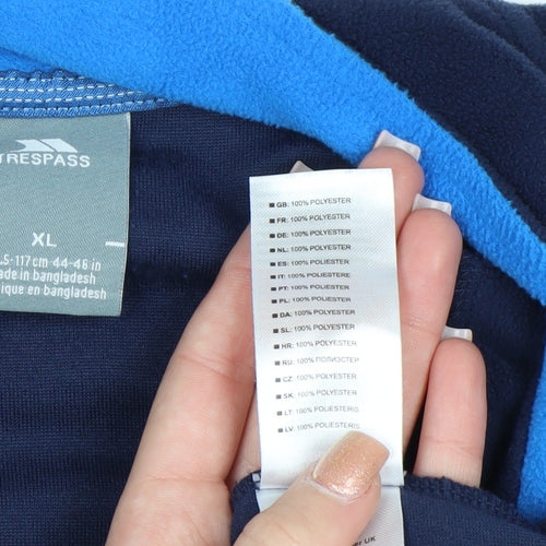 Trespass Men's Blue XL Fleece Pullover 1/4 Zip Sweatshirt