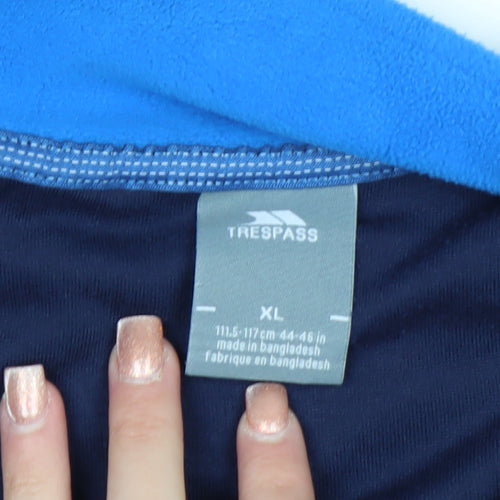 Trespass Men's Blue XL Fleece Pullover 1/4 Zip Sweatshirt