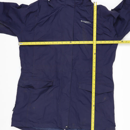 Mountain Warehouse Women Blue Waterproof Long Rain Coat Jacket Size 16