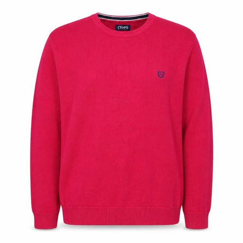 Chaps Mens Red XL Crew Neck Knit Pullover Jumper