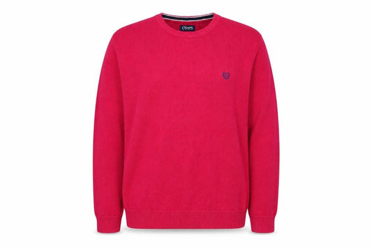 Chaps Mens Red XL Crew Neck Knit Pullover Jumper