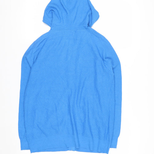 Marks and Spencer Women Bright Blue Full Zip Hoodie Size Small