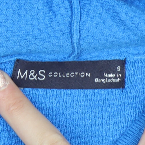 Marks and Spencer Women Bright Blue Full Zip Hoodie Size Small
