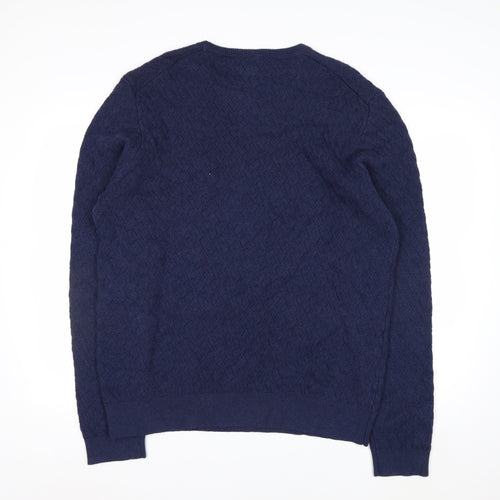 J.S. A. Bank Reserve Men’s Blue XL Cotton Cashmere Crew Neck Jumper