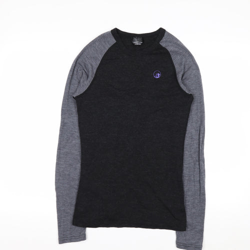 North Ridge Men’s Black Merino Wool Long Sleeve Top XL