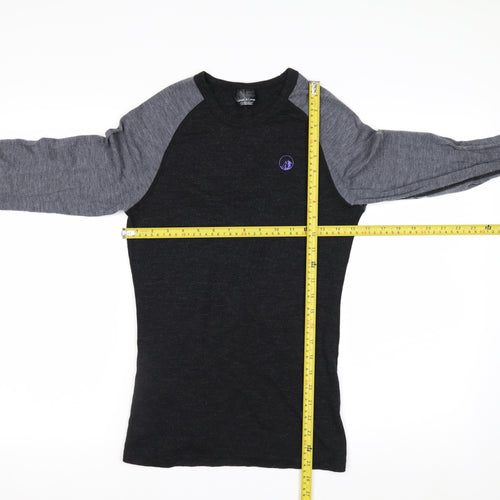 North Ridge Men’s Black Merino Wool Long Sleeve Top XL