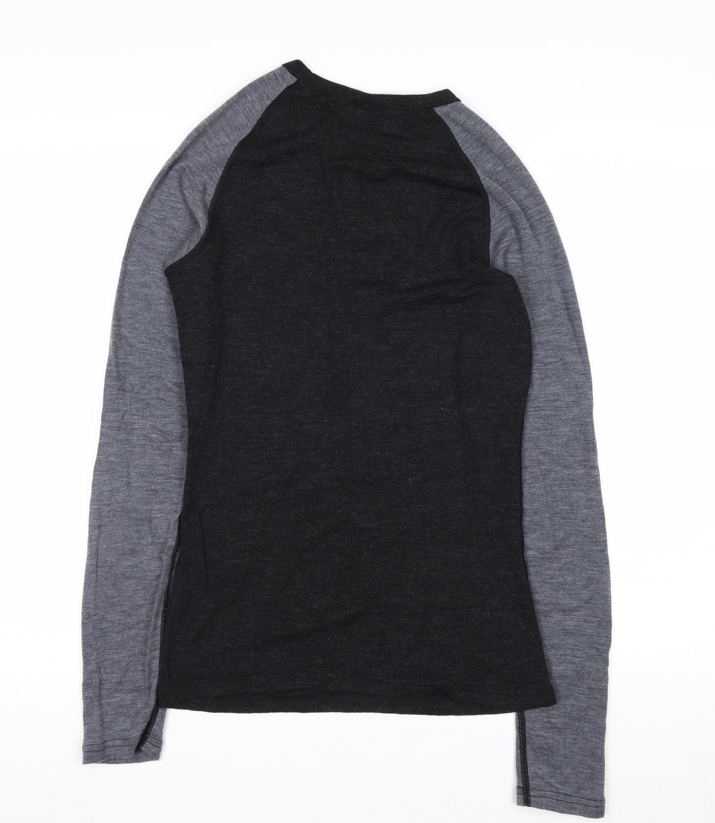 North Ridge Men’s Black Merino Wool Long Sleeve Top XL
