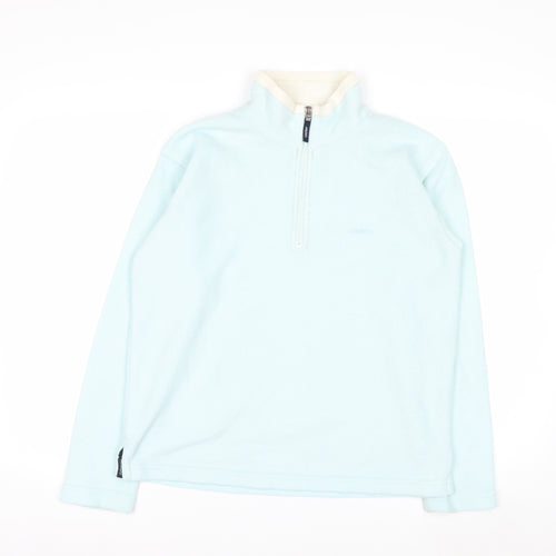 Musto Womens Light Blue 1/2 Zip Fleece Sweatshirt Size 12