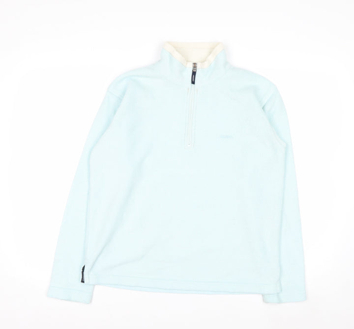 Musto Womens Light Blue 1/2 Zip Fleece Sweatshirt Size 12