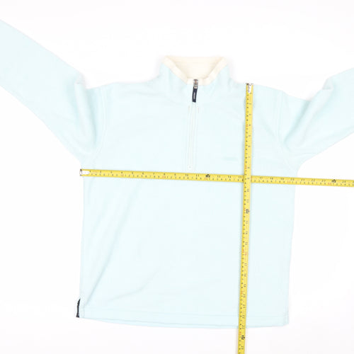 Musto Womens Light Blue 1/2 Zip Fleece Sweatshirt Size 12