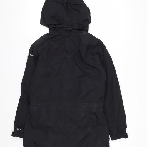 Trespass Womens Black Waterproof Hooded Rain Coat Jacket UK 10