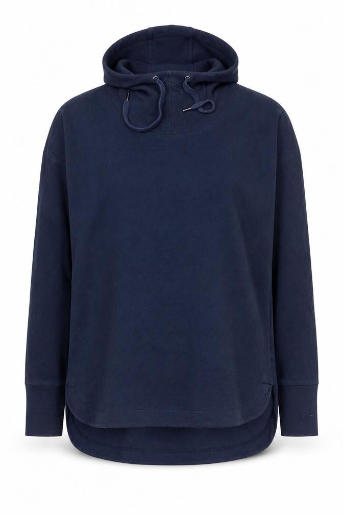 Sweaty Betty Women's Navy Blue Pullover Hoodie XL Soft Cotton Blend
