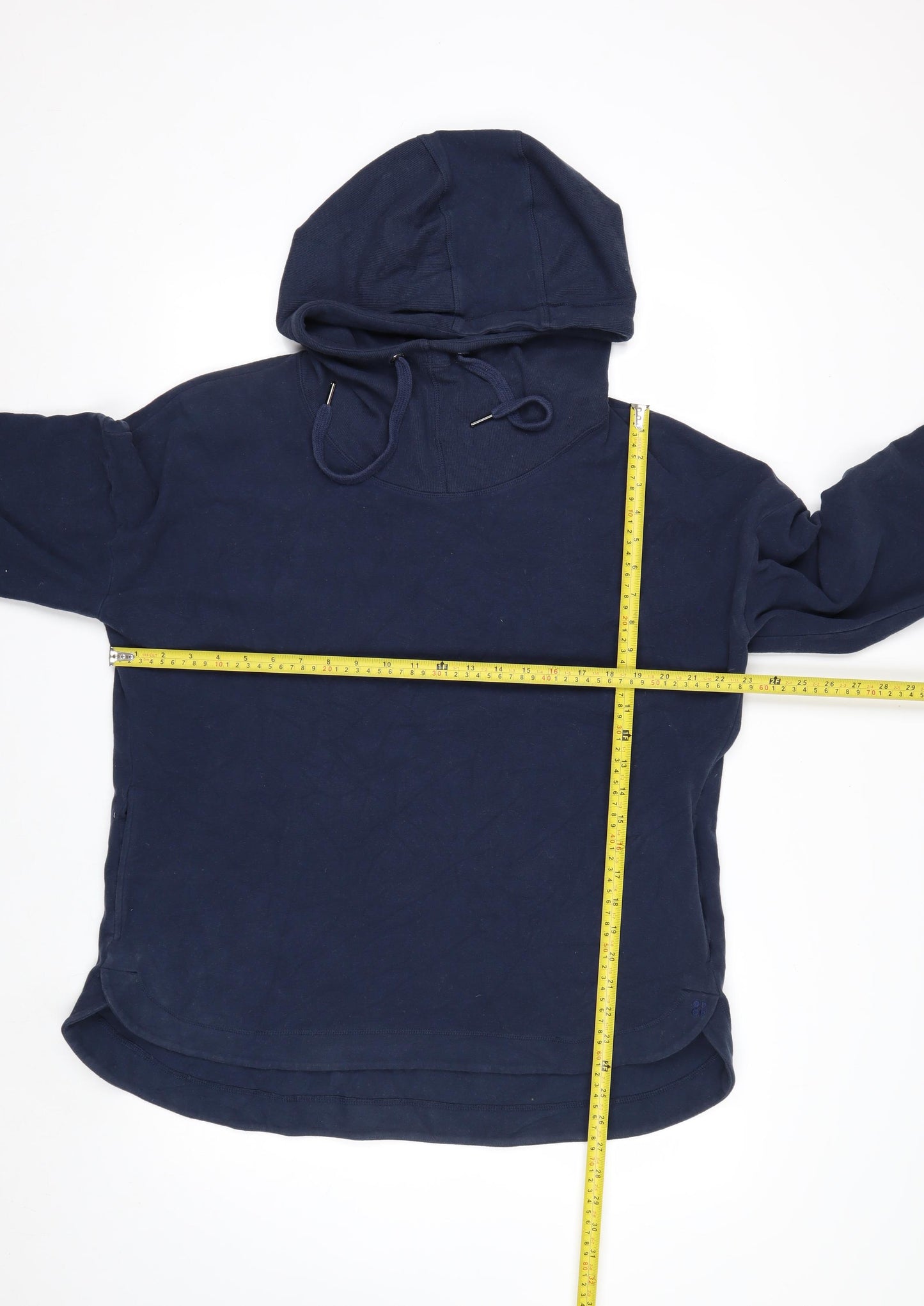 Sweaty Betty Women's Navy Blue Pullover Hoodie XL Soft Cotton Blend