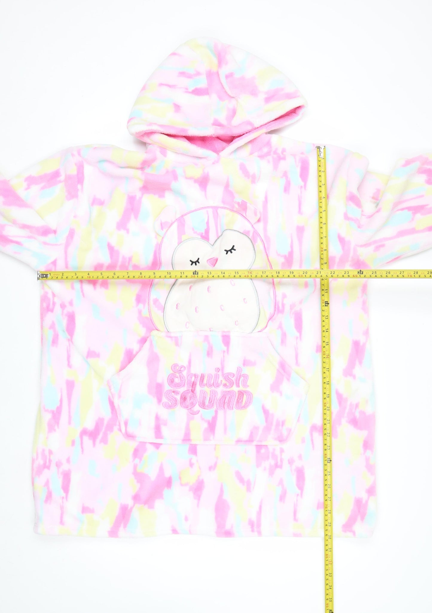 Squishmallows Girls Multicoloured Hooded Fleece Robe L Cosy Nightwear