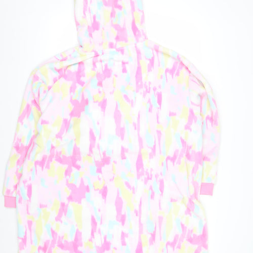 Squishmallows Girls Multicoloured Hooded Fleece Robe L Cosy Nightwear