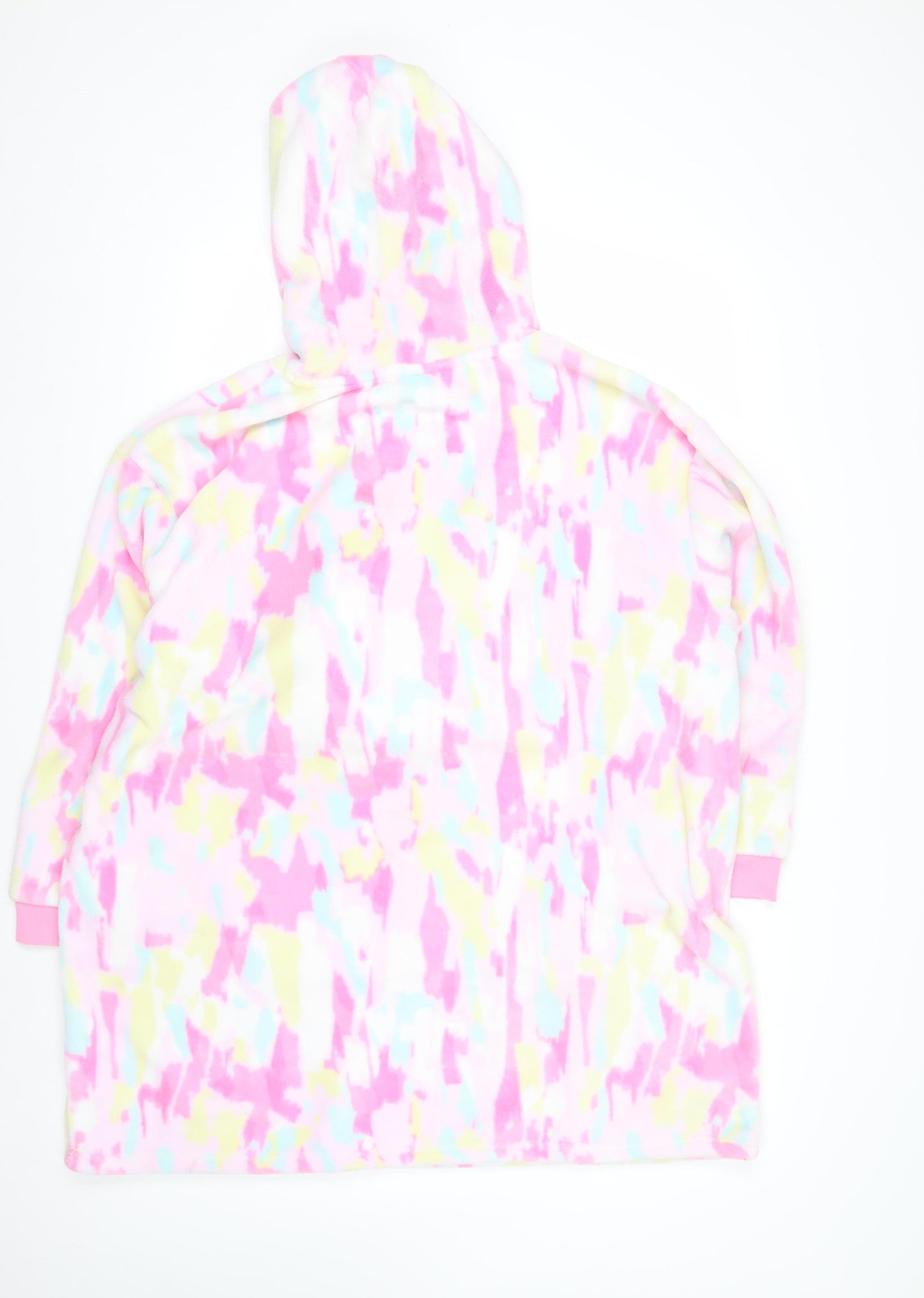 Squishmallows Girls Multicoloured Hooded Fleece Robe L Cosy Nightwear