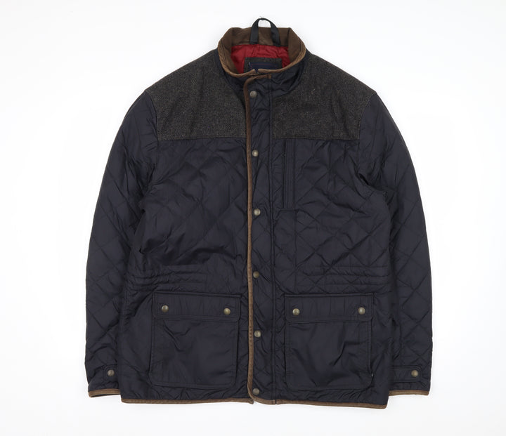 Marks and Spencer Blue Harbour Men's Blue Quilted Jacket L