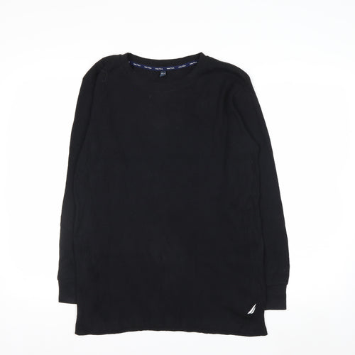 Nautica Men’s Black Long Sleeve Knit Casual Top XL