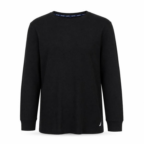 Nautica Men’s Black Long Sleeve Knit Casual Top XL