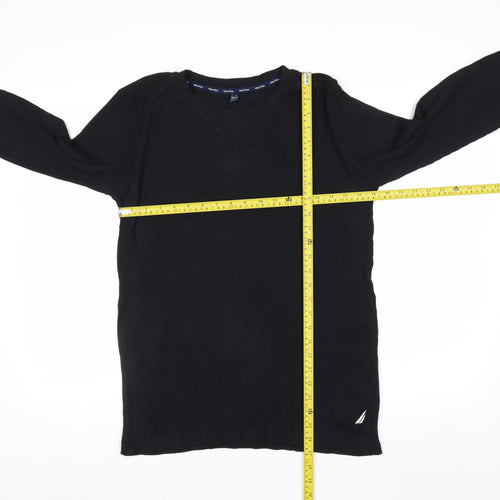 Nautica Men’s Black Long Sleeve Knit Casual Top XL