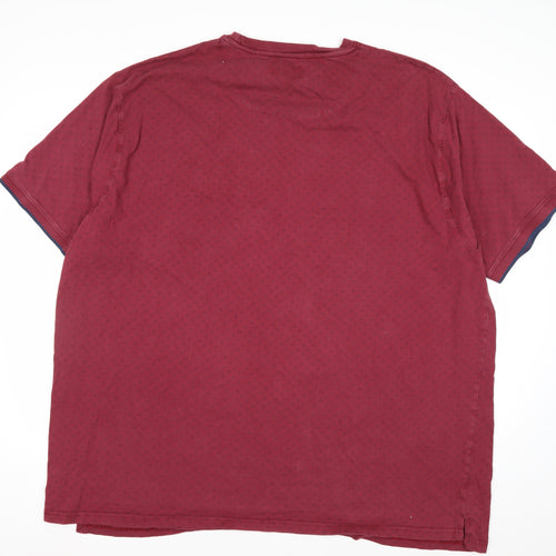 Kam Jeans Men’s Red 5XL Crew Neck Cotton T-Shirt