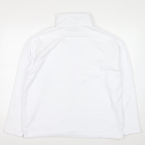 Result Core Women White Full Zip Fleece Sweatshirt L