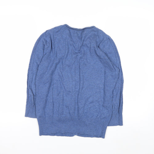 Rocha John Rocha Women Blue Cotton Knit Cardigan Size 12