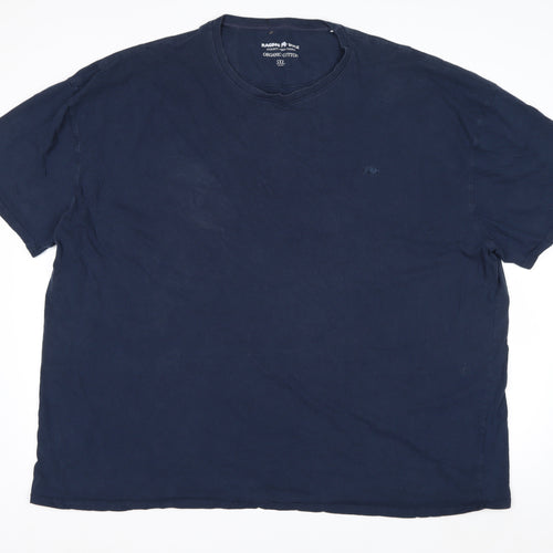 Raging Bull Men's Navy Blue 5XL Organic Cotton Crew Neck T-Shirt
