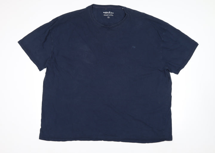 Raging Bull Men's Navy Blue 5XL Organic Cotton Crew Neck T-Shirt