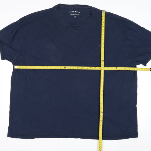 Raging Bull Men's Navy Blue 5XL Organic Cotton Crew Neck T-Shirt