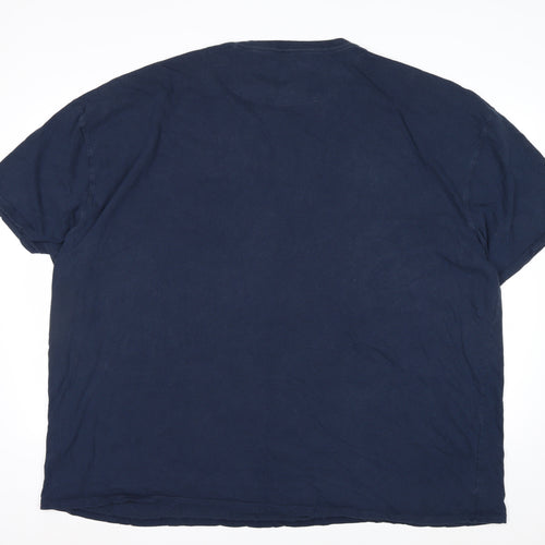Raging Bull Men's Navy Blue 5XL Organic Cotton Crew Neck T-Shirt