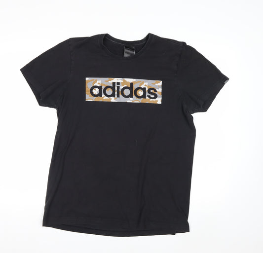 Adidas Men's Black Camouflage Logo T-Shirt Size M