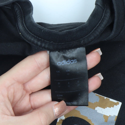 Adidas Men's Black Camouflage Logo T-Shirt Size M