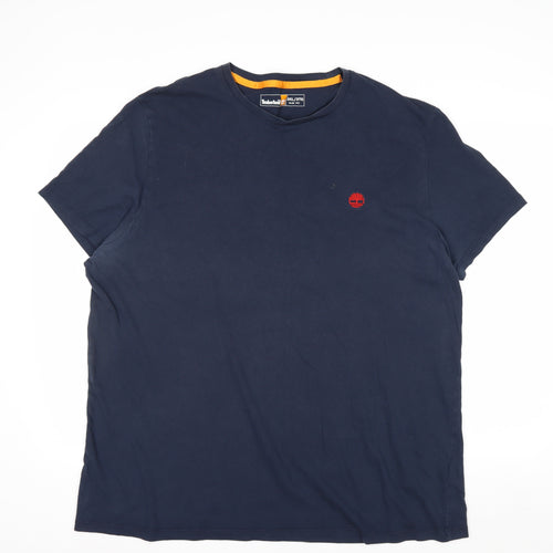 Timberland Men's Navy Blue Slim Fit 3XL Cotton T-Shirt