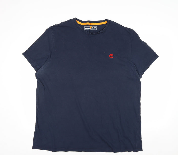 Timberland Men's Navy Blue Slim Fit 3XL Cotton T-Shirt