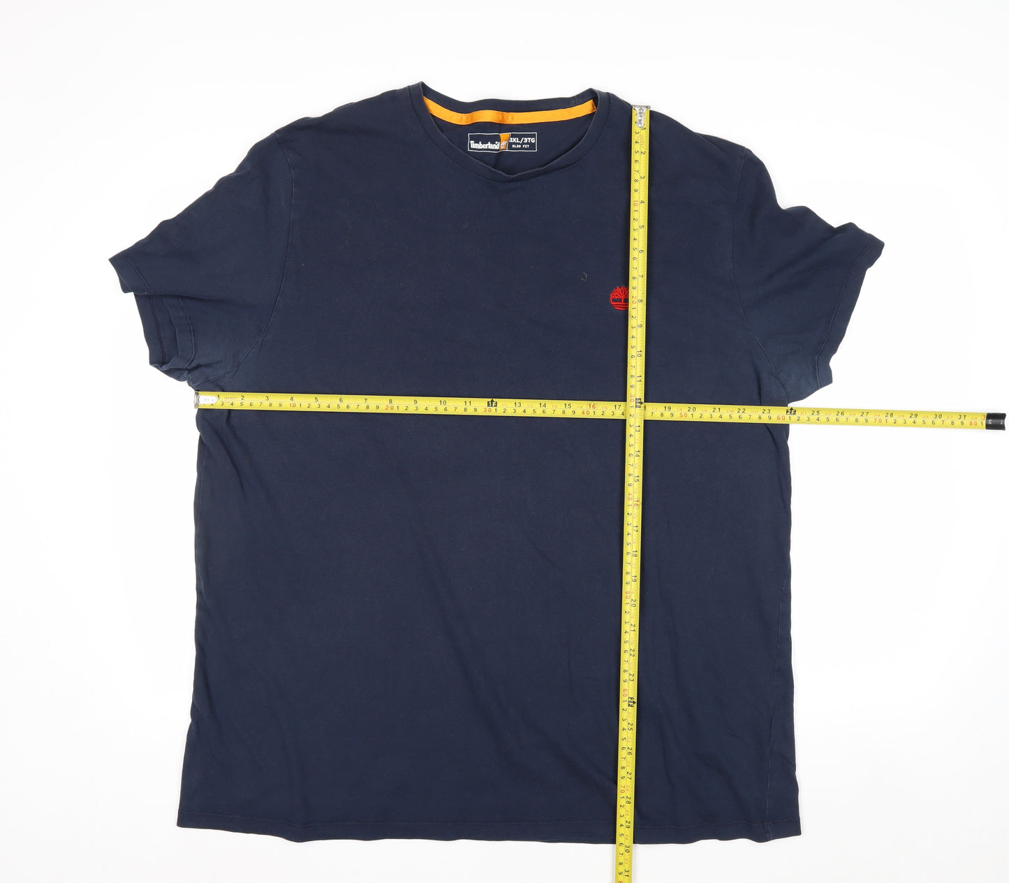 Timberland Men's Navy Blue Slim Fit 3XL Cotton T-Shirt