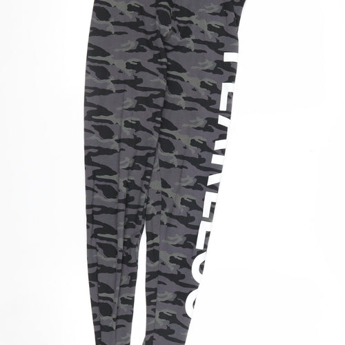 Golddigga Women’s Grey Camouflage Ankle Leggings Size 8