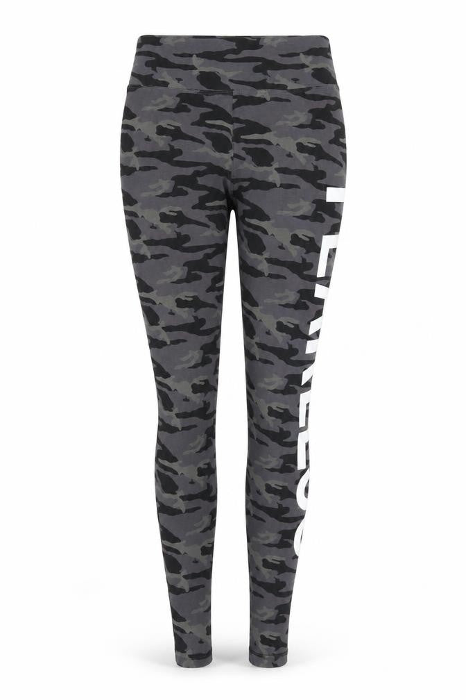 Golddigga Women’s Grey Camouflage Ankle Leggings Size 8