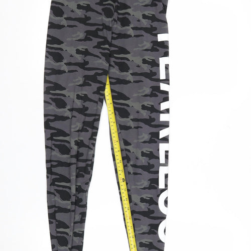 Golddigga Women’s Grey Camouflage Ankle Leggings Size 8
