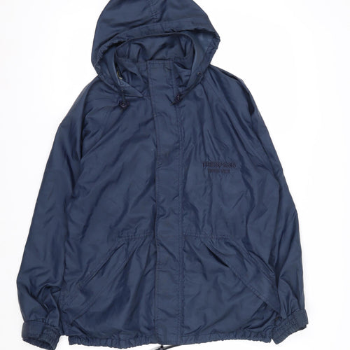 Trespass Boys Blue Hooded Windbreaker Jacket 13-14 Years 34in