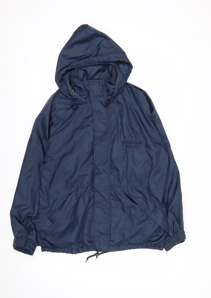 Trespass Boys Blue Hooded Windbreaker Jacket 13-14 Years 34in