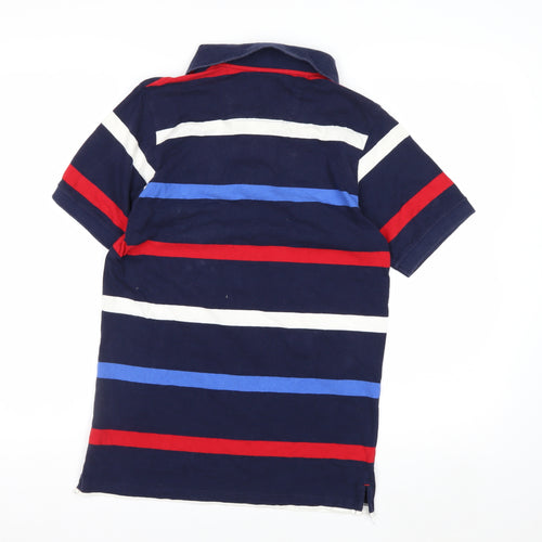 Juliano Furerino Men's Blue Striped Cotton Polo Shirt Size S