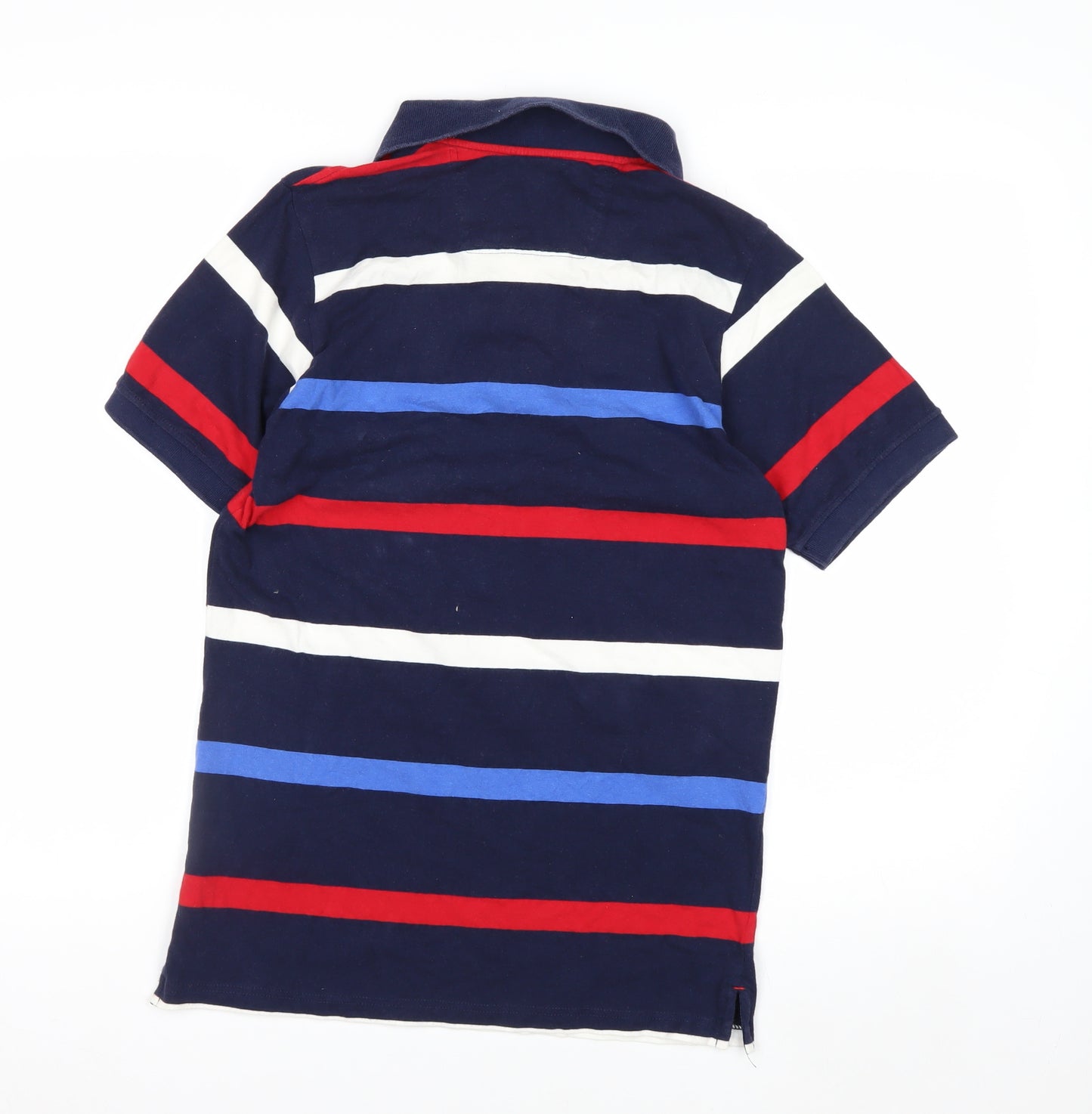 Juliano Furerino Men's Blue Striped Cotton Polo Shirt Size S
