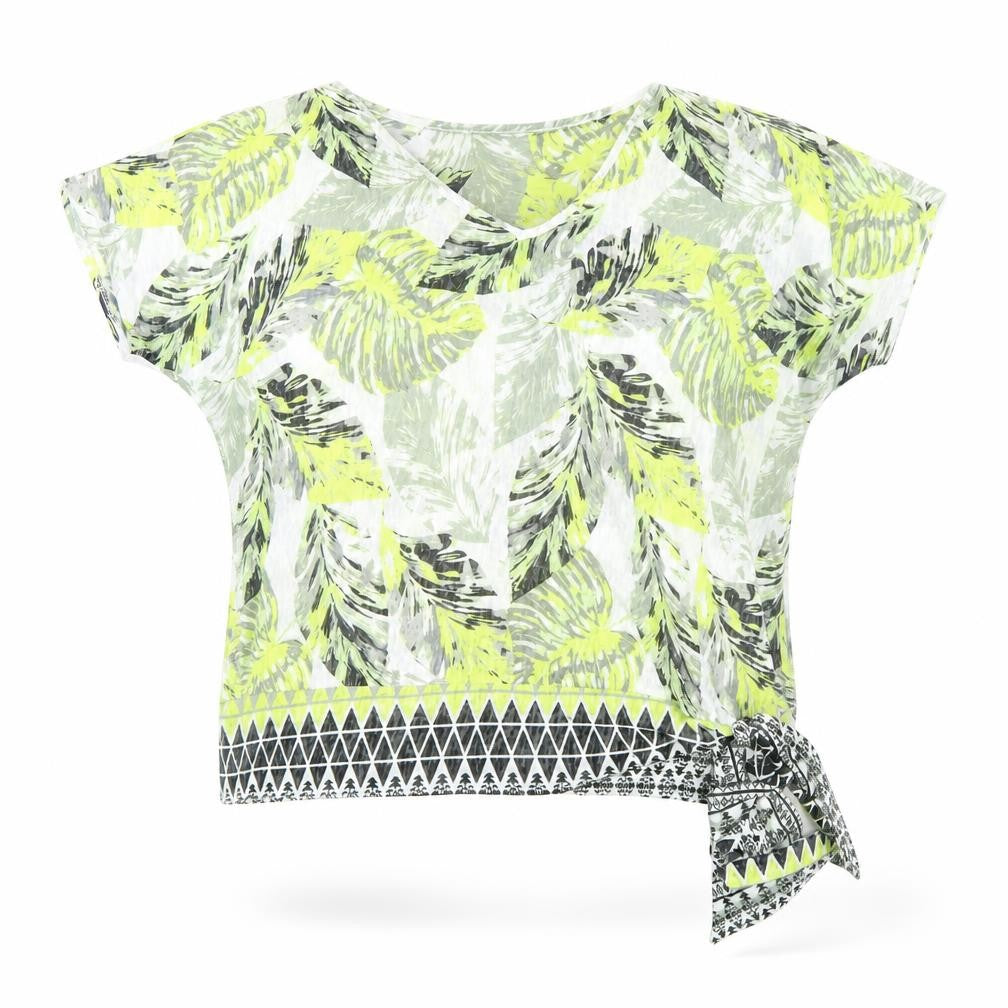 Wallis Women’s Multicoloured Petite V-Neck T-Shirt M Tropical