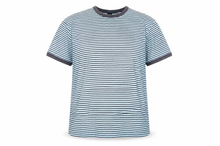 Gap Women’s Blue Striped Ringer T-Shirt XL 100% Cotton Casual