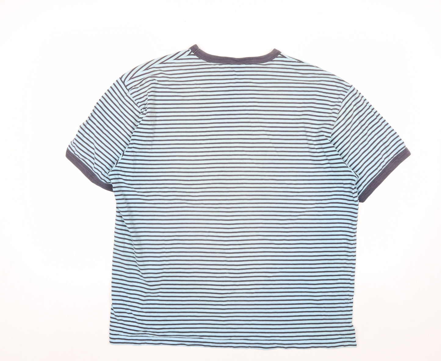GAP Women’s Blue Striped Ringer T-Shirt XL 100% Cotton Casual