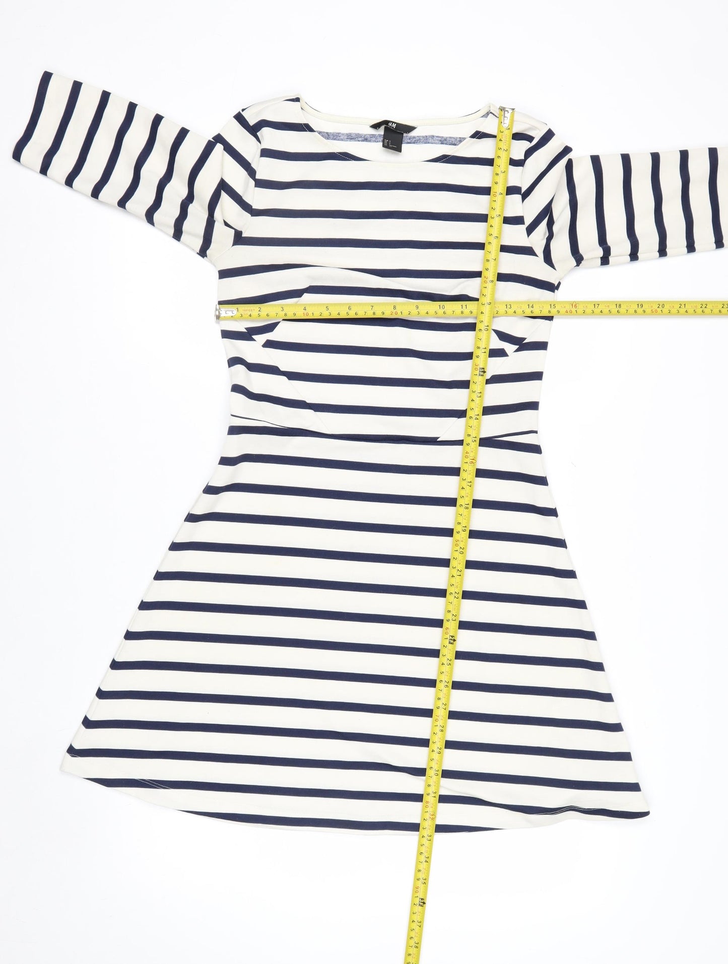H&M Women’s Multicoloured Striped A-Line Dress Size 8