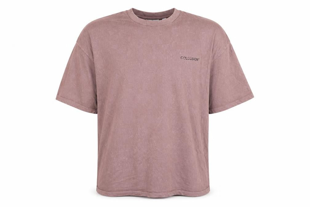 Collusion Men’s Mauve 2XL Cotton Oversized Crew Neck T-Shirt